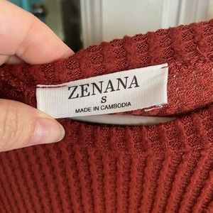 NWOT Zenana Long Sleeve Top, Size Small